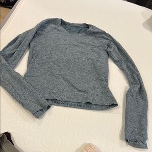 Women's Blue Long Sleeve Top